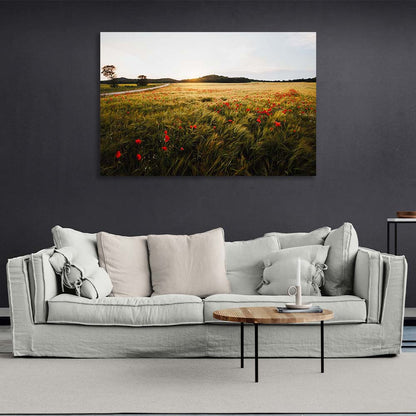 Canvas Wall Art Print Poppy Field