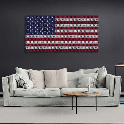 Inspirational Canvas Wall Art Print American dollar flag