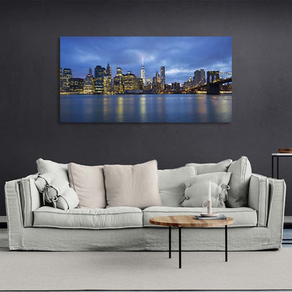 Canvas Wall Art Print Twilight in New York City