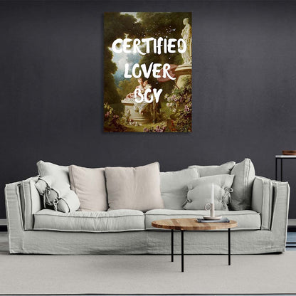 Canvas Wall Art Print Certified Lover Boy