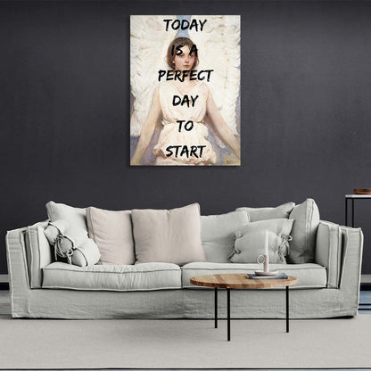 Canvas Wall Art Print Angel. Today is the perfect day to start