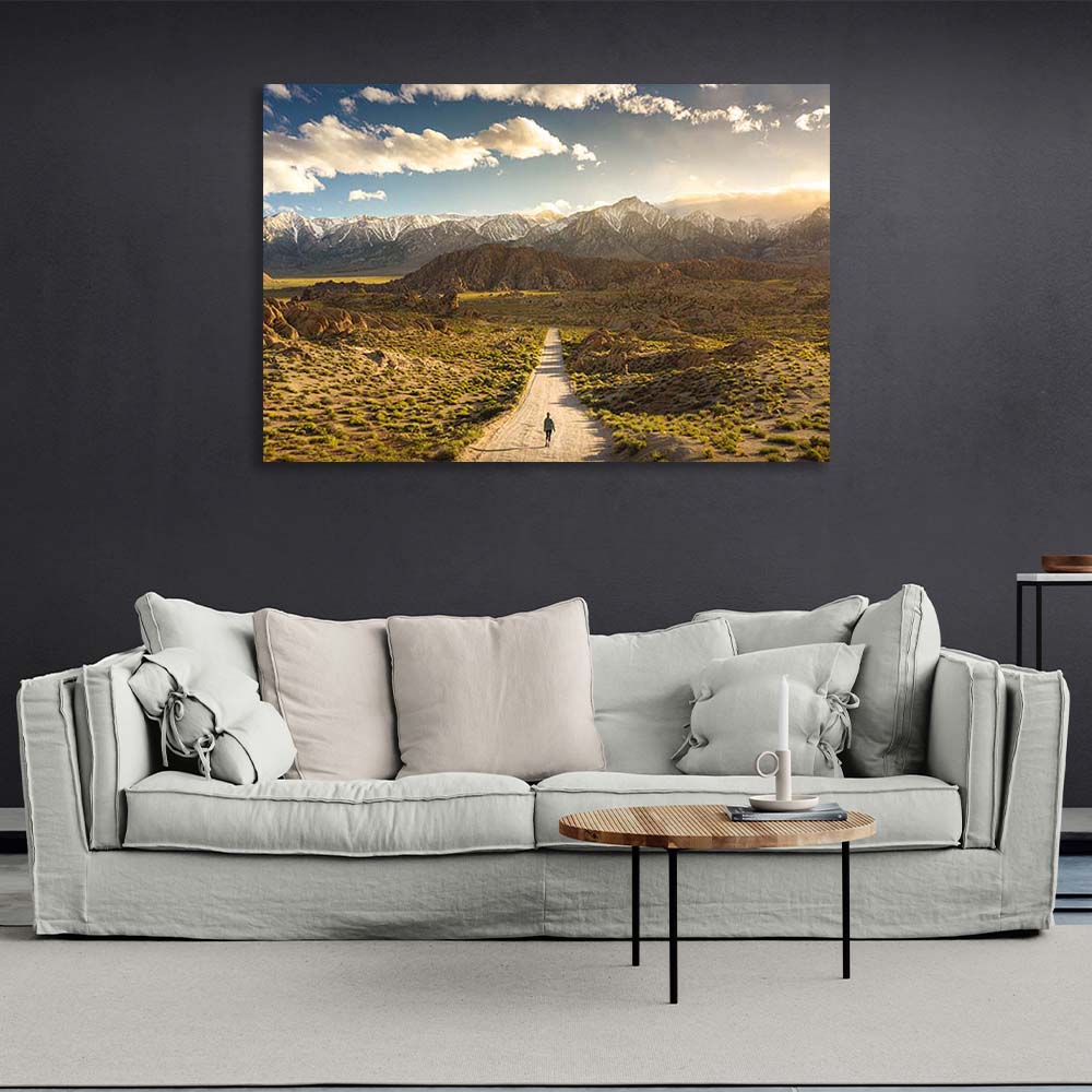 Canvas Wall Art Print Road to the Alabama hills