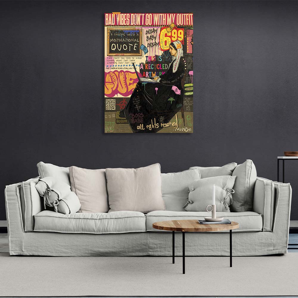 Pop Art Whistler's mother Canvas Wall Art Print