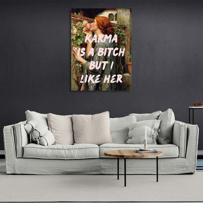 Canvas Wall Art Print Soul of a Rose. Karma is a bitch, but I like her