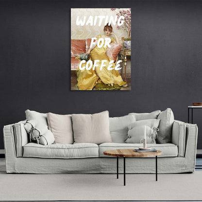 Canvas Wall Art Print Reverie. Waiting For Coffee