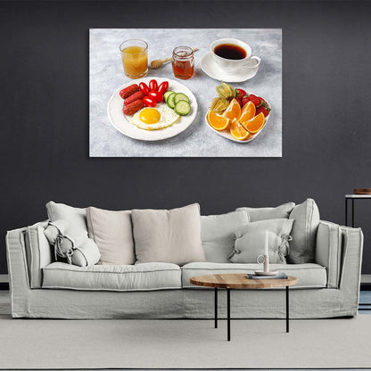 Canvas Wall Art Print For Kitchen English breakfast