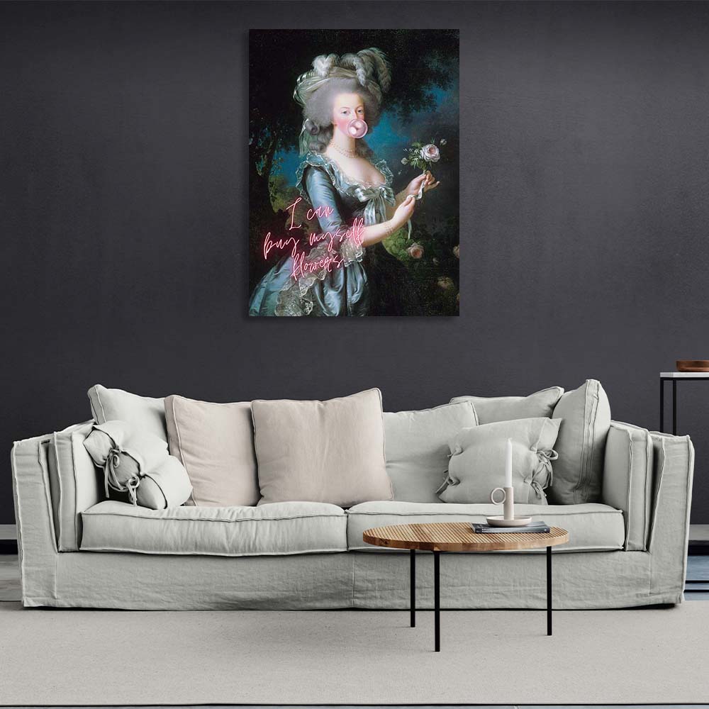 Canvas Wall Art Print Marie Antoinette. I'll buy myself flowers