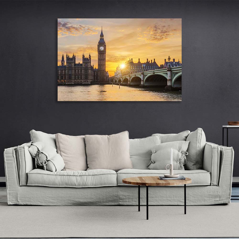 Canvas Wall Art Print London at dawn