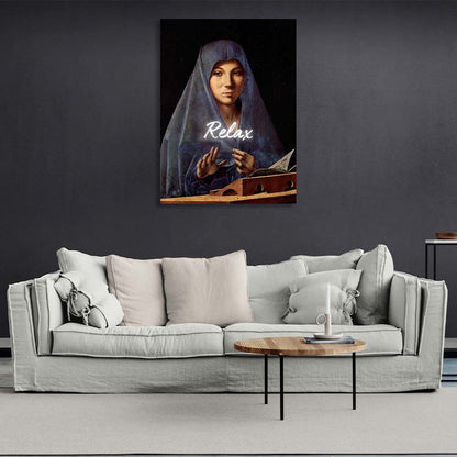 Canvas Wall Art Print The Virgin Annunciate. Relax