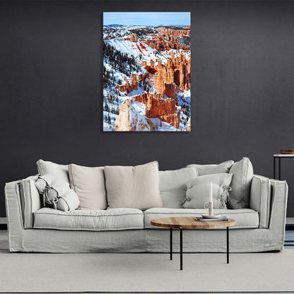 Winter canyon Canvas Wall Art Print