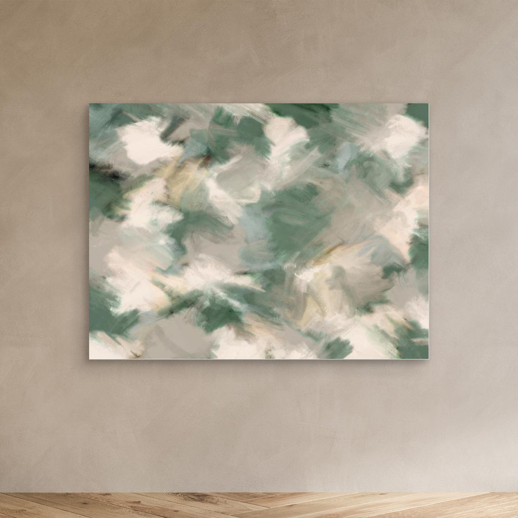 Green Beige Wild Painted Square 