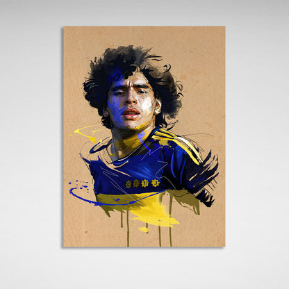 Footballer Andres Iniesta Canvas Wall Art Print