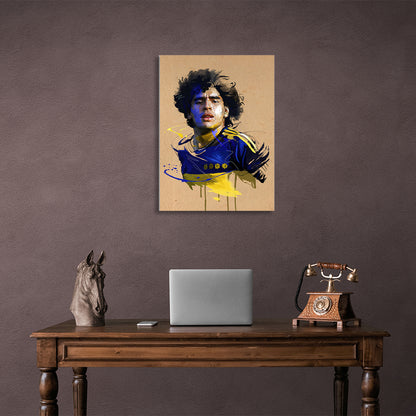 Footballer Andres Iniesta Canvas Wall Art Print