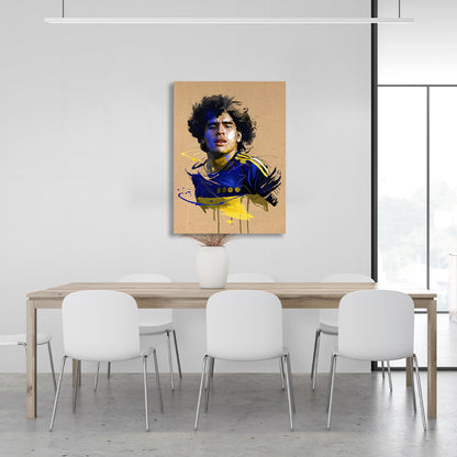 Footballer Andres Iniesta Canvas Wall Art Print