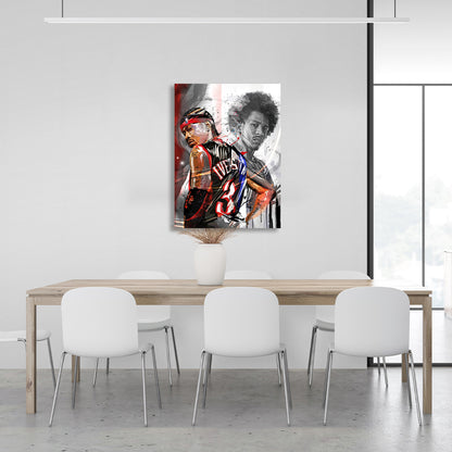 American basketball player Allen Iverson Canvas Wall Art Print