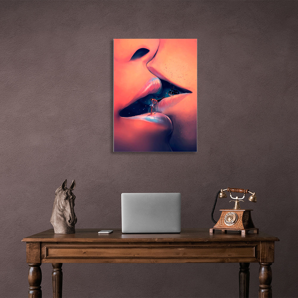 Kiss Canvas Wall Art Print For Bedroom