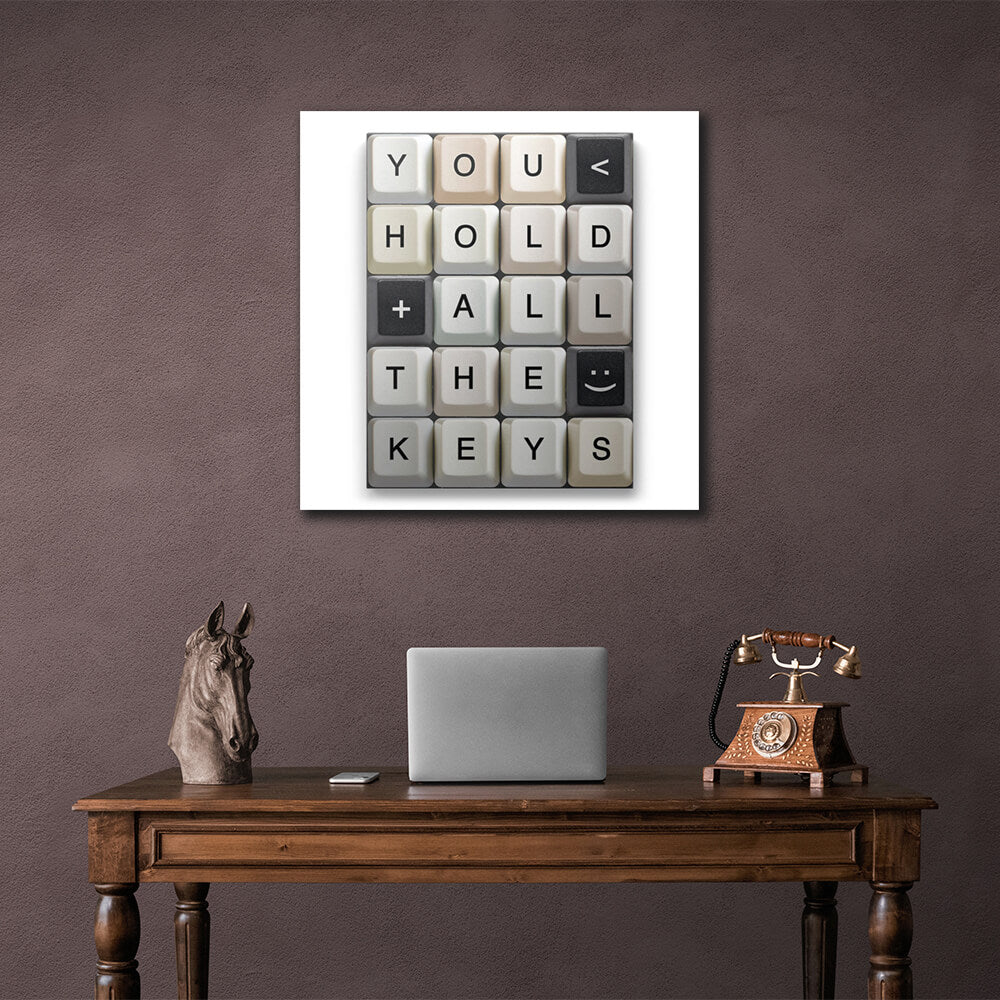 To motivate The keys Motivational Canvas Wall Art Print