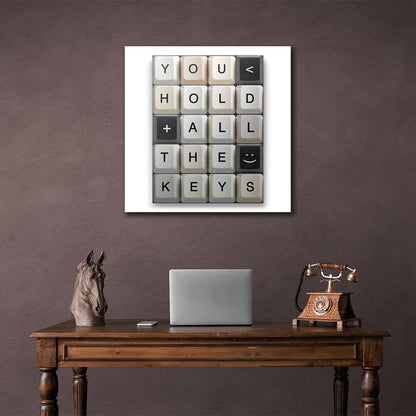 To motivate The keys Motivational Canvas Wall Art Print