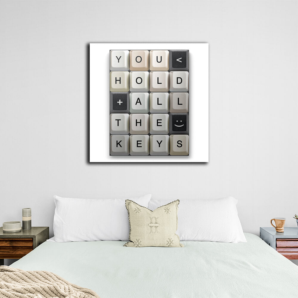 To motivate The keys Motivational Canvas Wall Art Print