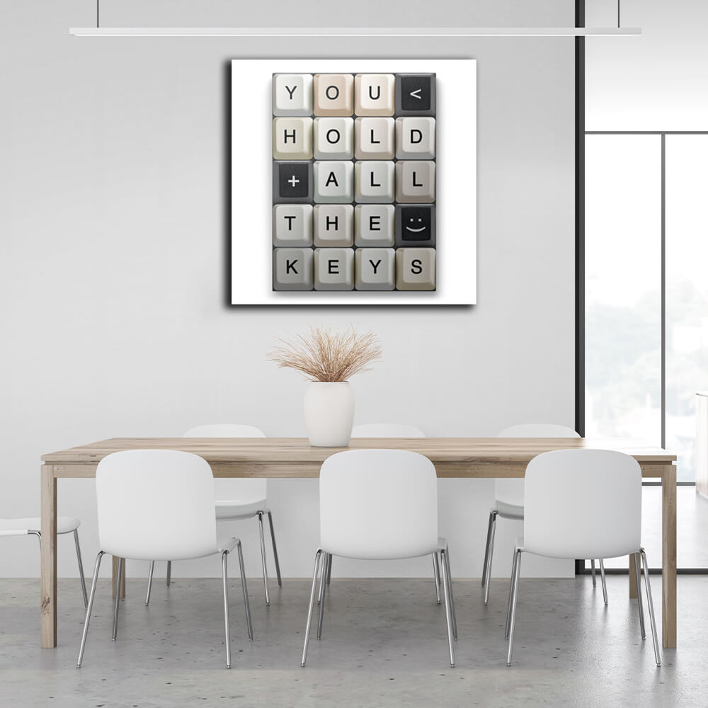 To motivate The keys Motivational Canvas Wall Art Print