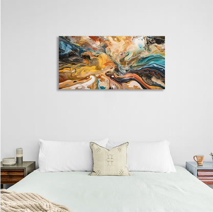 Abstraction multicolored divorces Abstraction Canvas Wall Art Print