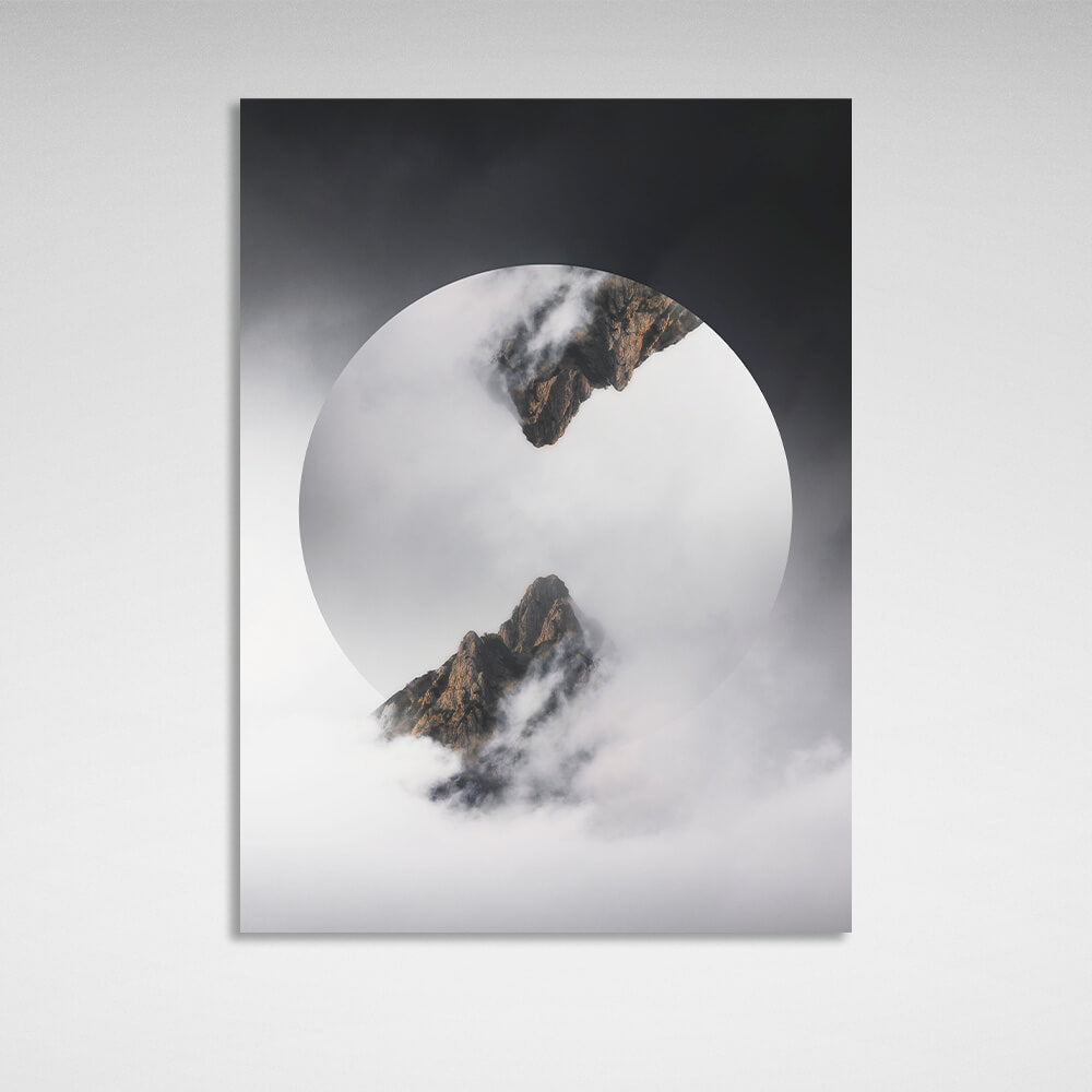 Interior mountains in the clouds Canvas Wall Art Print