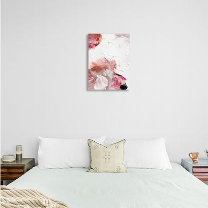 Abstract paint strokes in pink colors Abstraction Canvas Wall Art Print