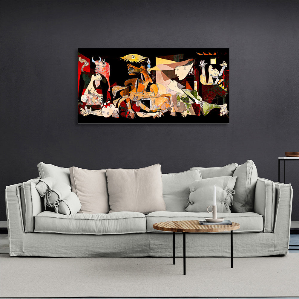 Reproduction by Pablo Picasso Guernica in color Reproduction Canvas Wall Art Print