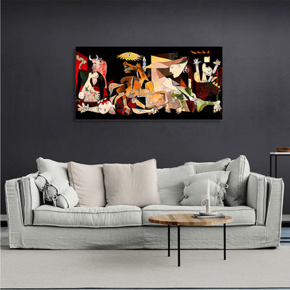 Reproduction by Pablo Picasso Guernica in color Reproduction Canvas Wall Art Print