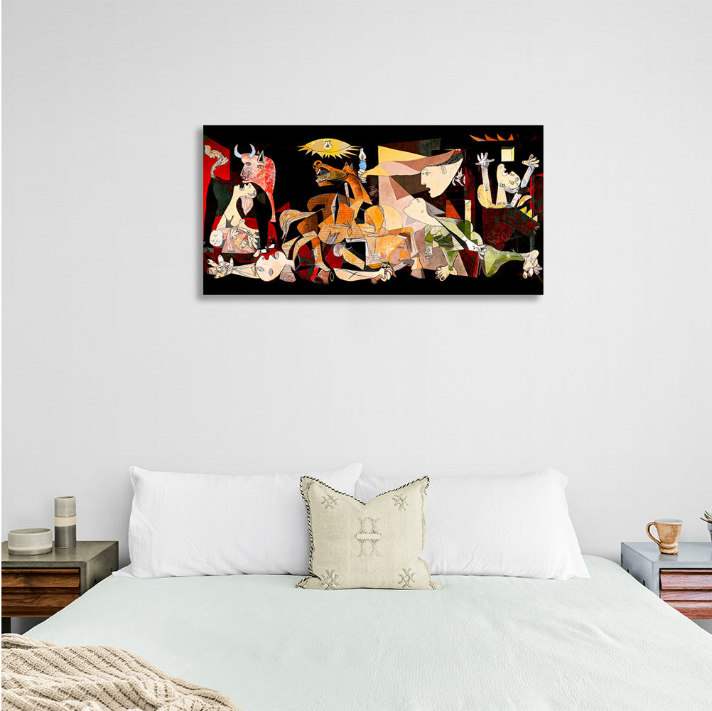 Reproduction by Pablo Picasso Guernica in color Reproduction Canvas Wall Art Print