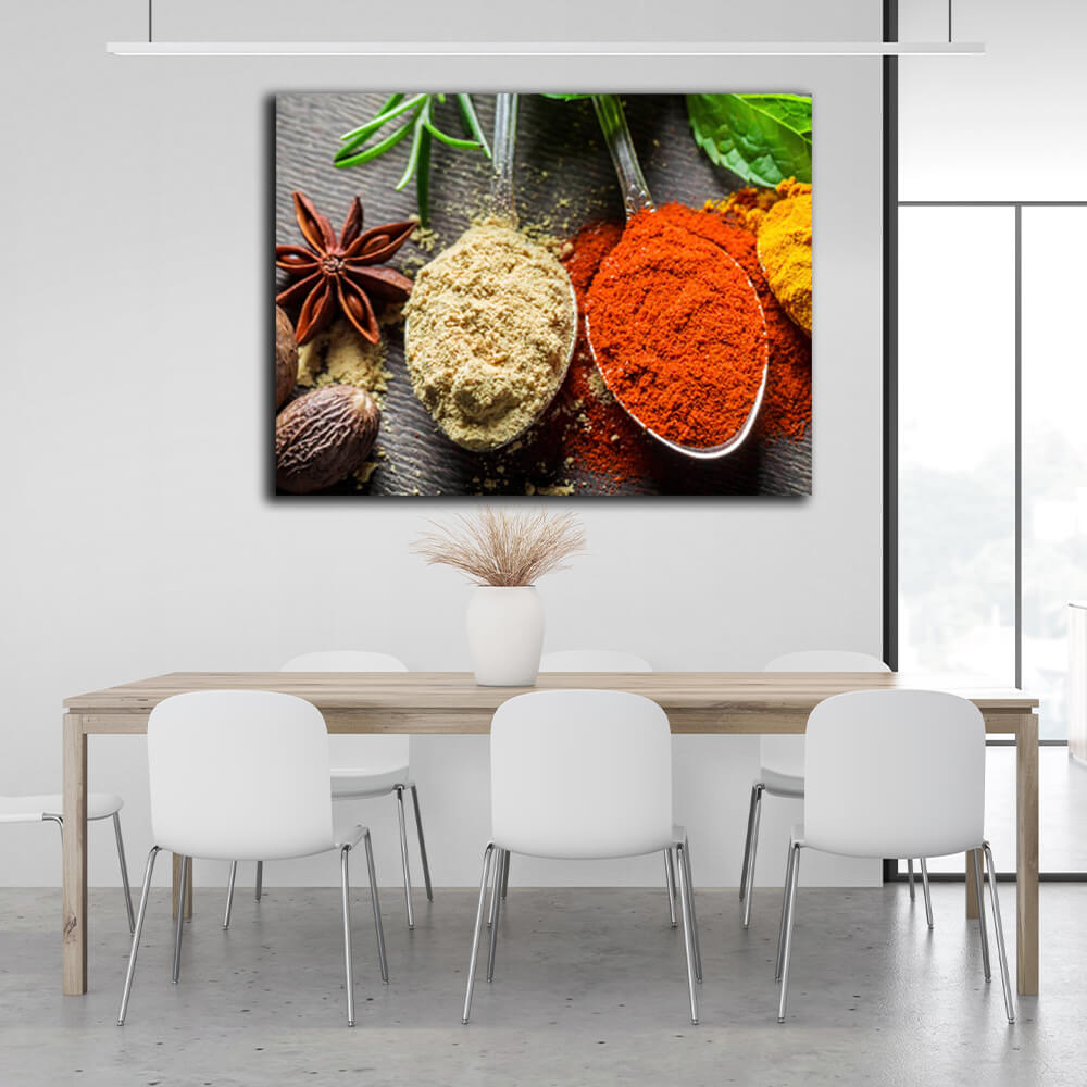 For the kitchen Aniseed spices Canvas Wall Art Print