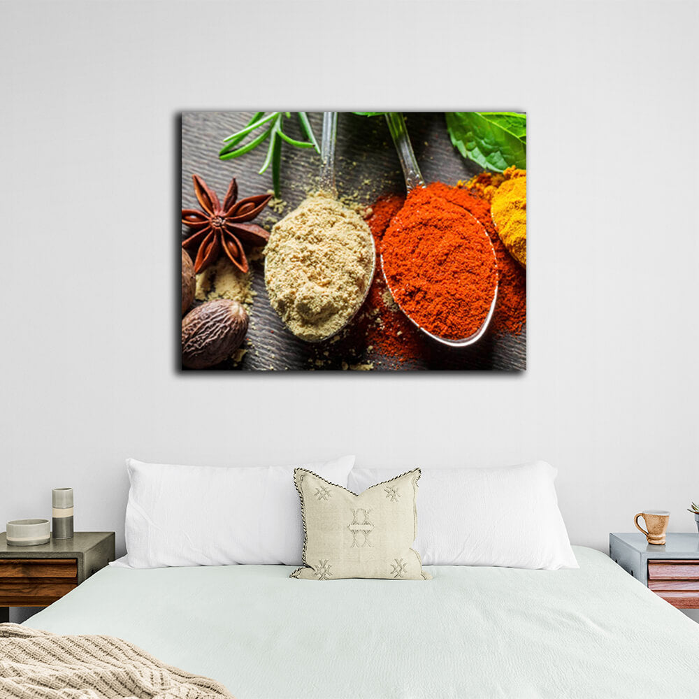 For the kitchen Aniseed spices Canvas Wall Art Print