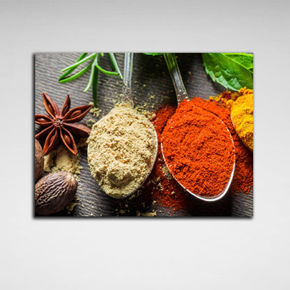 For the kitchen Aniseed spices Canvas Wall Art Print