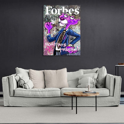 Pink Panther on the cover of Forbes Canvas Wall Art Print