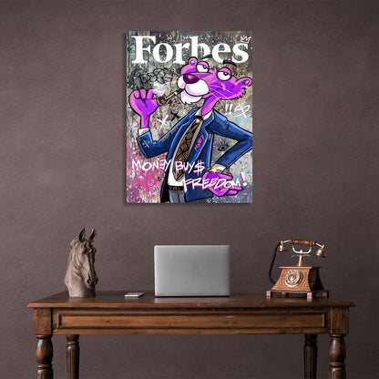 Pink Panther on the cover of Forbes Canvas Wall Art Print