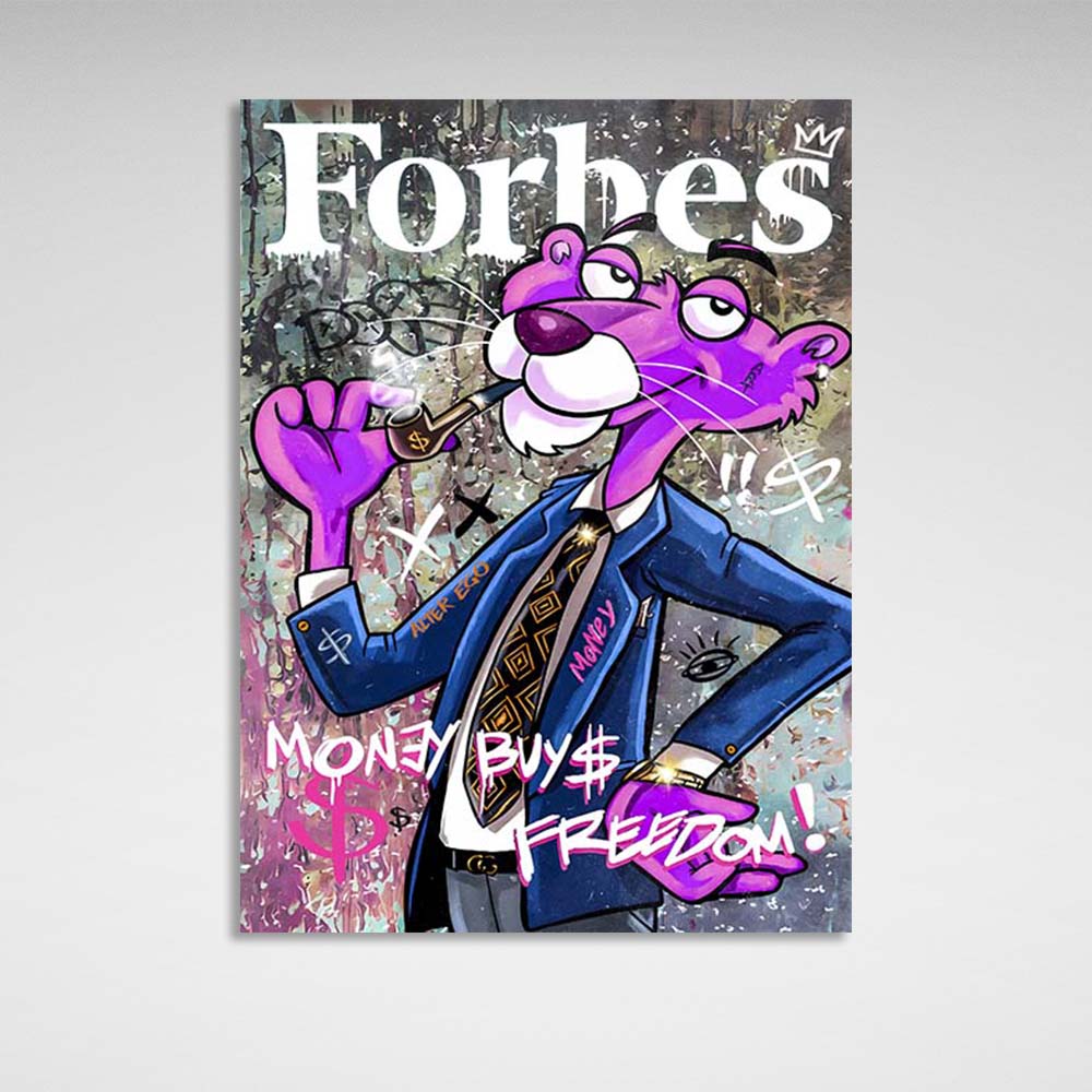 Pink Panther on the cover of Forbes Canvas Wall Art Print