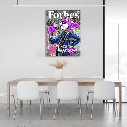 Pink Panther on the cover of Forbes Canvas Wall Art Print