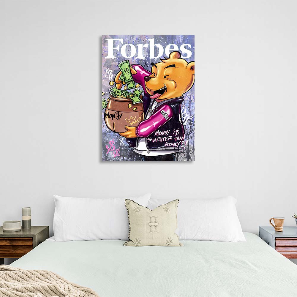 Winnie the Pooh on the cover of Forbes Canvas Wall Art Print