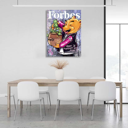 Winnie the Pooh on the cover of Forbes Canvas Wall Art Print