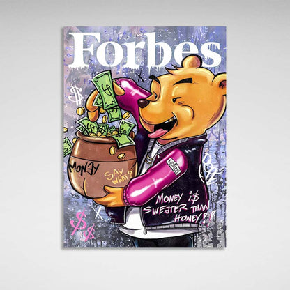 Winnie the Pooh on the cover of Forbes Canvas Wall Art Print