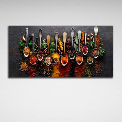 For the kitchen Spices and spices Canvas Wall Art Print