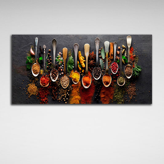 For the kitchen Spices and spices Canvas Wall Art Print