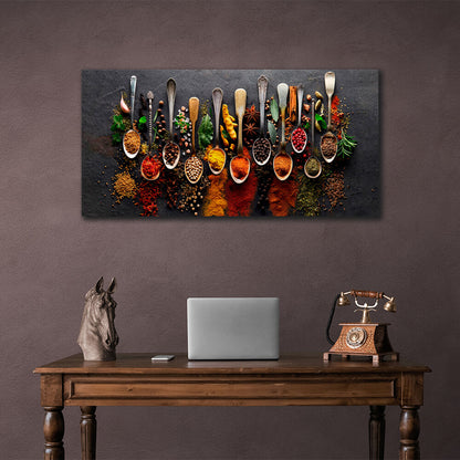 For the kitchen Spices and spices Canvas Wall Art Print