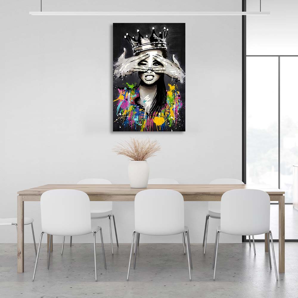 The Girl in the Crown Canvas Wall Art Print