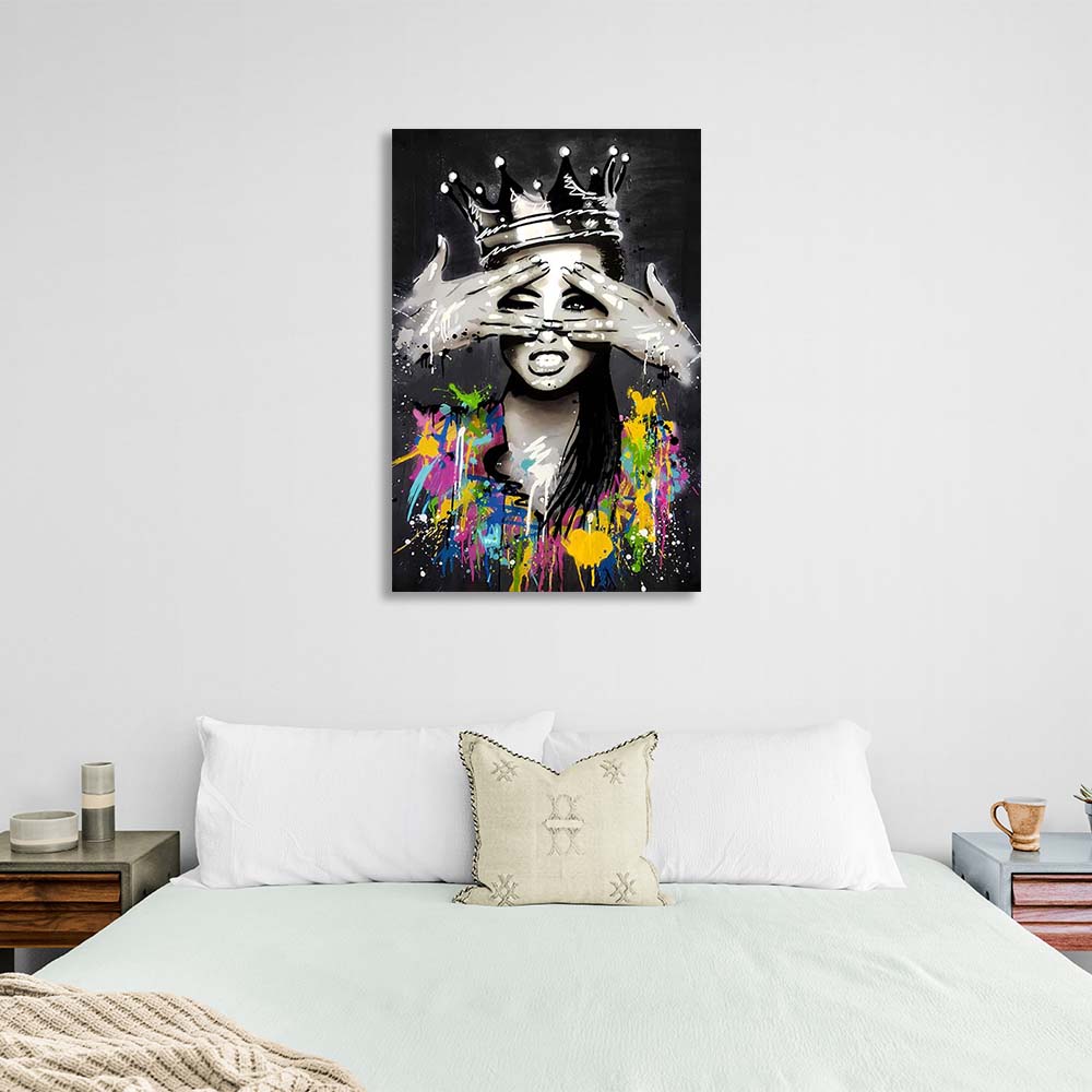 The Girl in the Crown Canvas Wall Art Print