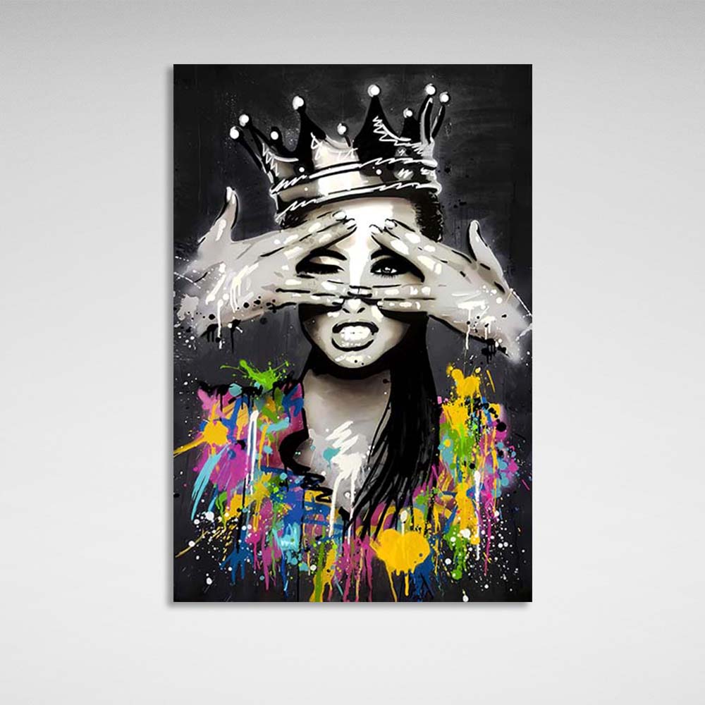 The Girl in the Crown Canvas Wall Art Print