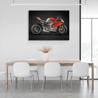 Motorcycle Ducati Panigale V4 Canvas Wall Art Print