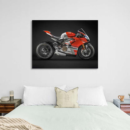 Motorcycle Ducati Panigale V4 Canvas Wall Art Print