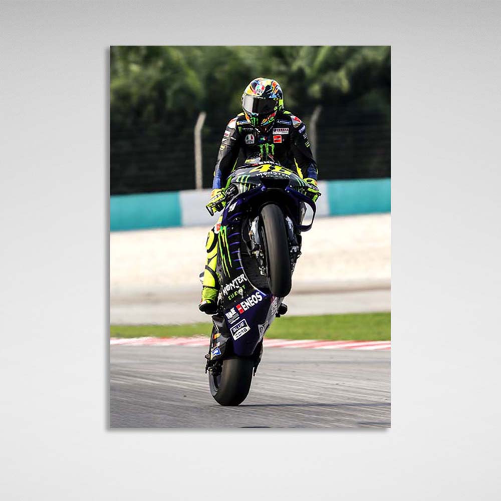 Motorcyclist Valentino Rossi Canvas Wall Art Print