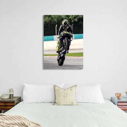 Motorcyclist Valentino Rossi Canvas Wall Art Print